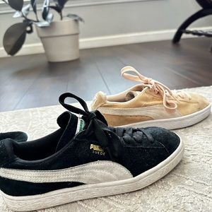 Two for one pumas! Cream and black pair